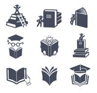 Set of vector book icons N3