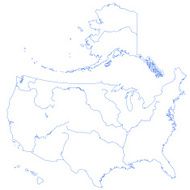 Contour map of USA N2
