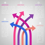 Five bright different way infographics Vector illustration