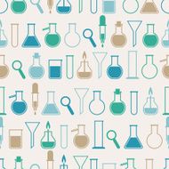 Seamless pattern with laboratory equipment N2