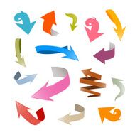 Colorful vector arrows set N4