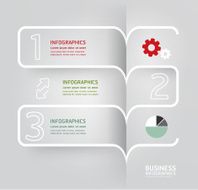 info graphic line template Modern Design