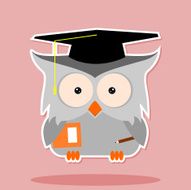 Owl With Graduation Cap N10