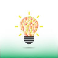 Colorful geometric light bulb