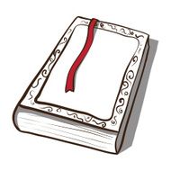 White old book Vector icon Hand drawn illustration