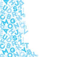 Blue alphabet background N2