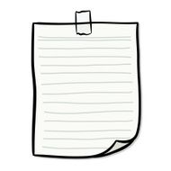 notebook paper with sticky tape cartoon