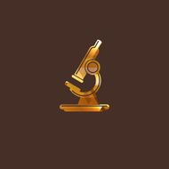 illustration with a microscope icon