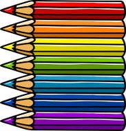 Set of colored pencils isolated N2