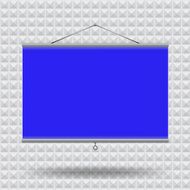 Blue screen projector on gray background