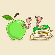 Apple worm and bookworm