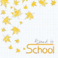 Back to school Autumn leaf fall