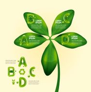 infographic water drop on leaf nature concept