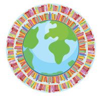 Globe and books education concept