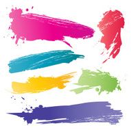 Set of colors vector brushes