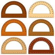 wooden protractor