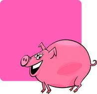 Color Pink and Pig Cartoon