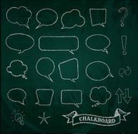 Speech Bubble on Blackboard