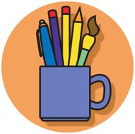 pencil cup icon