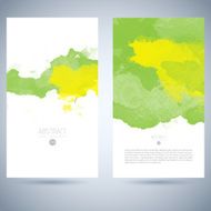 Set of vector watercolor template N84