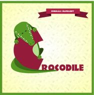 Alphabet letter C and crocodile N2