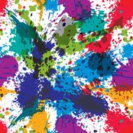 Artistic colorful abstract dirty ink template scanned and trace