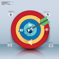 Business target circles infographic template