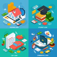 Loans Isometric Set