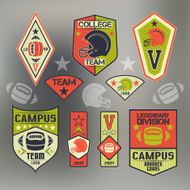 College sport emblem rugby team N2