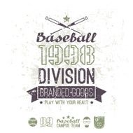 Retro emblem baseball division of college