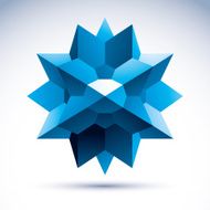 Abstract geometric 3D object vector illustration clear eps 8 N5