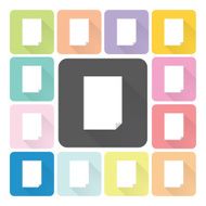 Paper Icon color set vector illustration N3