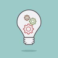 bulb light with gears