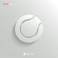Tennis icon - vector white app button N2