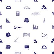 mathematics icons seamless pattern eps10
