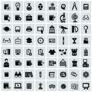 Education icon set vector N7