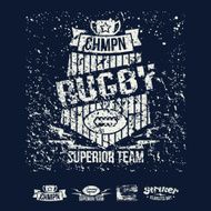 College team rugby retro emblem and design elements N8