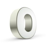 3d alphabet silver O N2