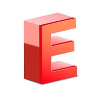 3d red letter E N9