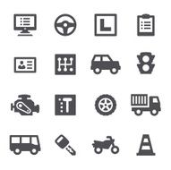 Driving School Icons