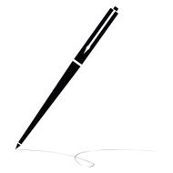 pen on a white background