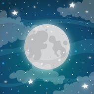 Moon at night