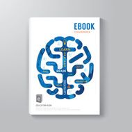 Cover Book Digital Design Brain Concept Template