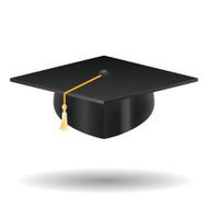 Graduation cap isolated on white