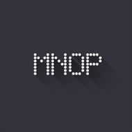 M N O P - Flat Dots Alphabet