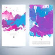 Set of vector watercolor template N85