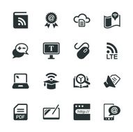 Online Education Silhouette Icons