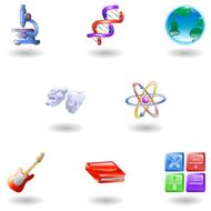 Glossy category education web icons N2