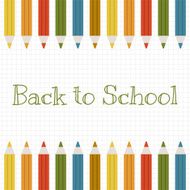 Back to school background with color pencils N2