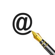 Pen with symbol